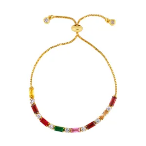 Crystal & Cubic Zirconia Adjustable Bracelet