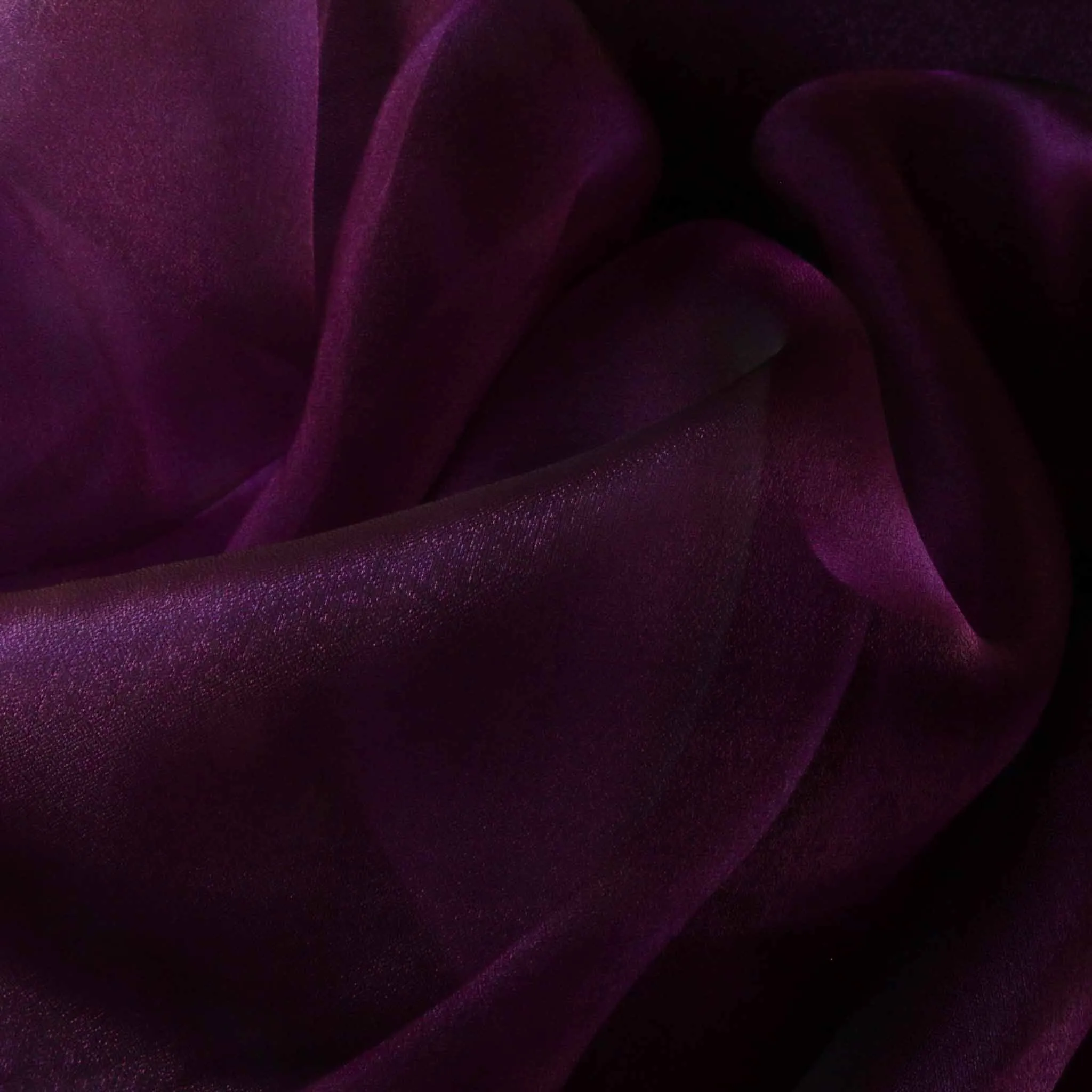 Crystal Organza Fabric - Red, purple, yellow, gold, brown and green