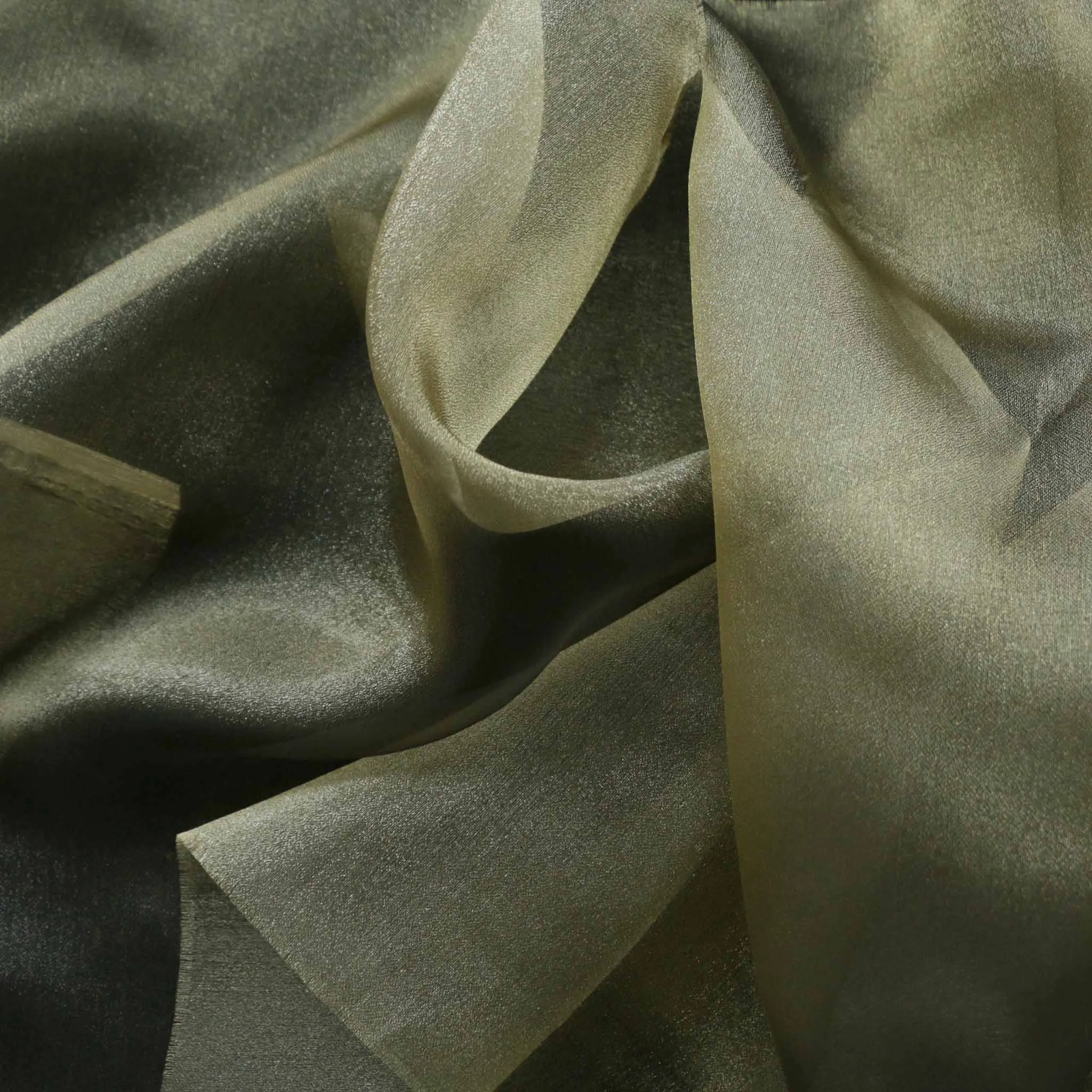 Crystal Organza Fabric - Red, purple, yellow, gold, brown and green
