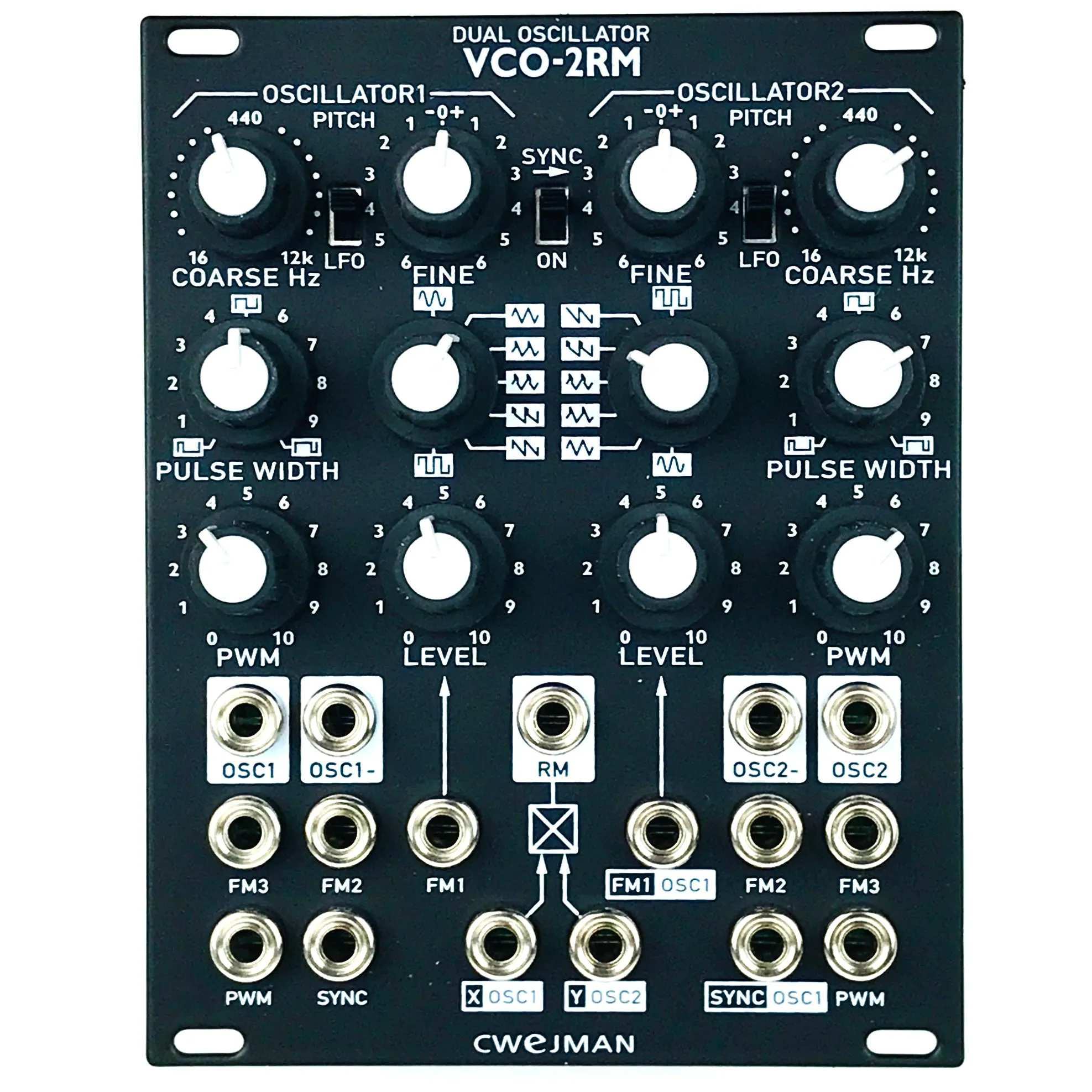 Cwejman VCO-2RM Dual-Oscillator, black