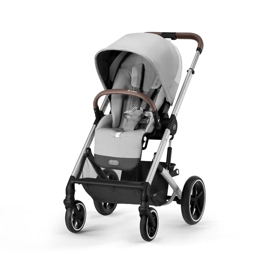 CYBEX BALIOS S Travel System Luxury Bundle with CLOUD T and Gold Footmuff - Lava Grey