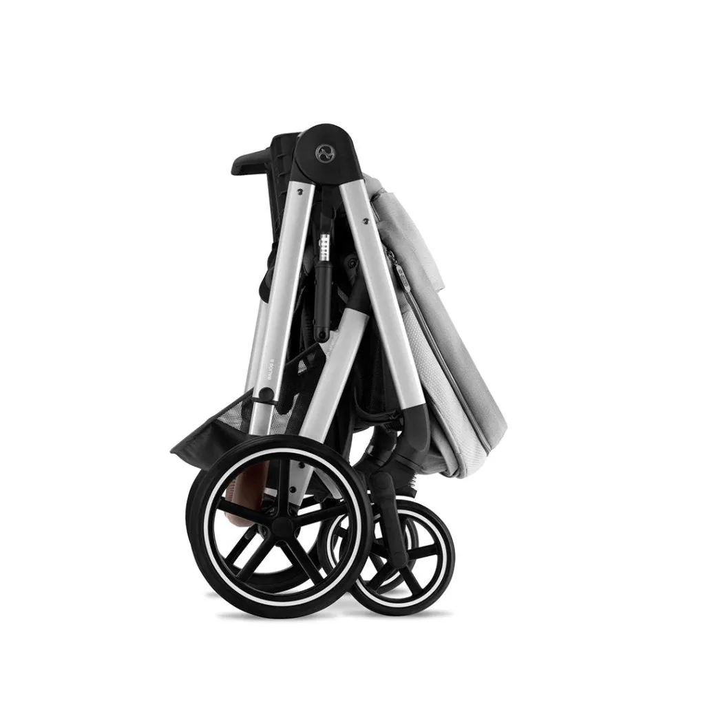 CYBEX BALIOS S Travel System Luxury Bundle with CLOUD T and Gold Footmuff - Lava Grey