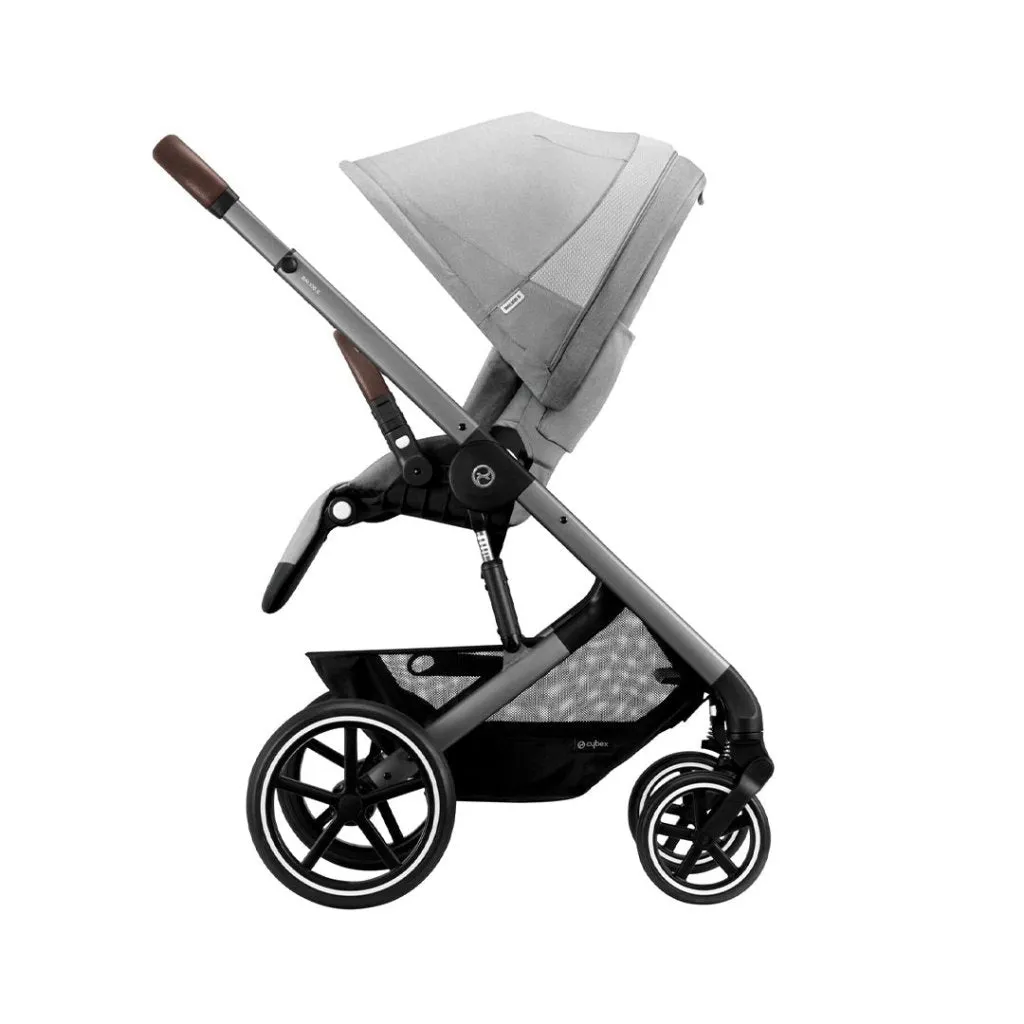 CYBEX BALIOS S Travel System Luxury Bundle with CLOUD T and Gold Footmuff - Lava Grey