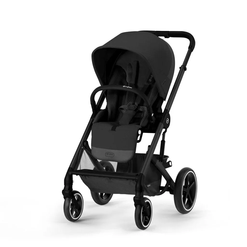 CYBEX BALIOS S Travel System Luxury Bundle with CLOUD T and Snogga Footmuff - Moon Black