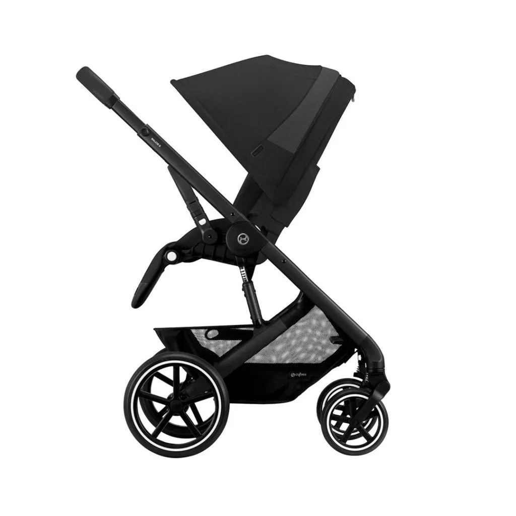 CYBEX BALIOS S Travel System Luxury Bundle with CLOUD T and Snogga Footmuff - Moon Black