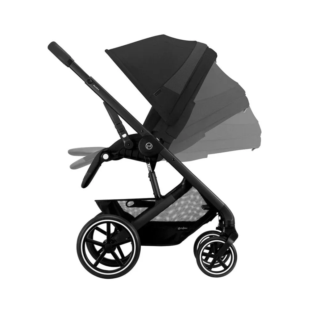 CYBEX BALIOS S Travel System Luxury Bundle with CLOUD T and Snogga Footmuff - Moon Black
