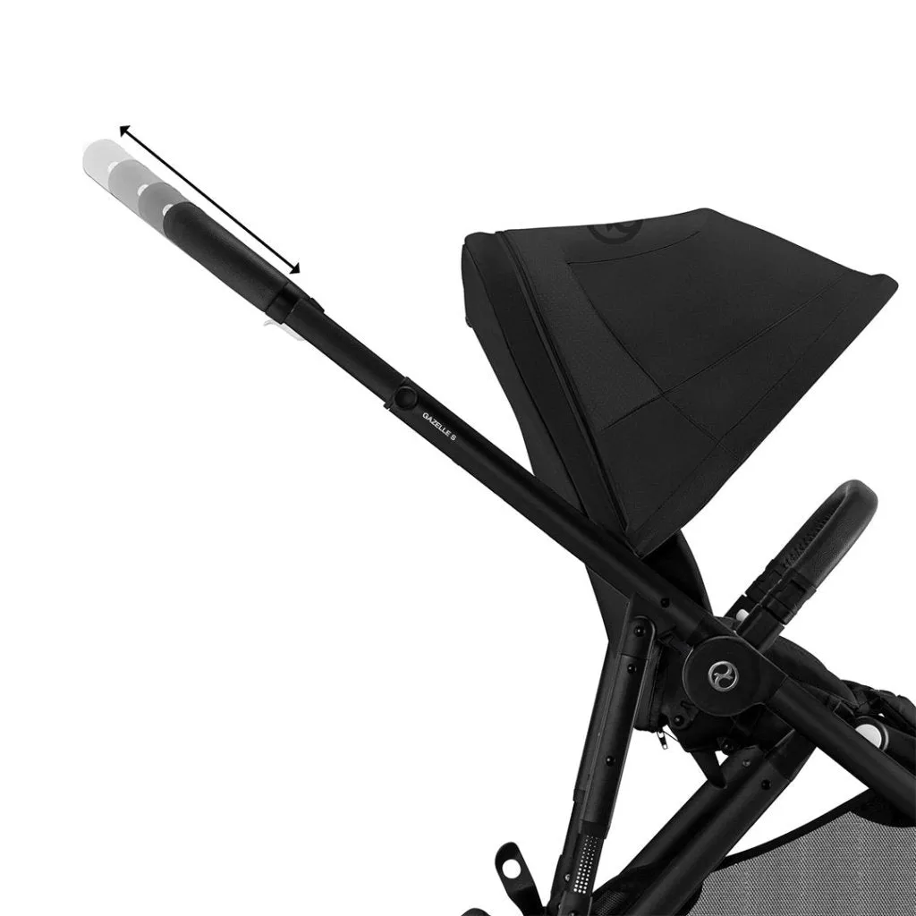 CYBEX Gazelle S Travel System Luxury Bundle With Snogga and CLOUD T - Moon Black