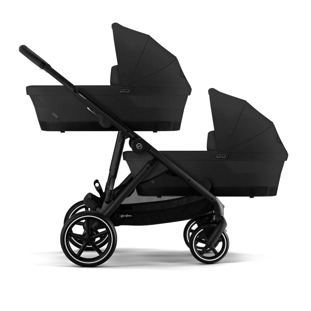 CYBEX Gazelle S Travel System Luxury Bundle With Snogga and CLOUD T - Moon Black