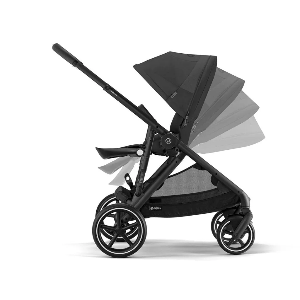 CYBEX Gazelle S Travel System Luxury Bundle With Snogga and CLOUD T - Moon Black