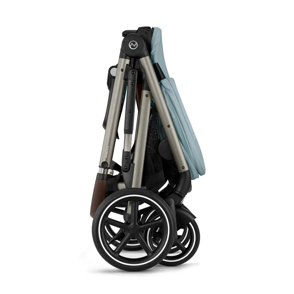 CYBEX Gazelle S Travel System Luxury Bundle With Snogga and CLOUD T - Sky Blue