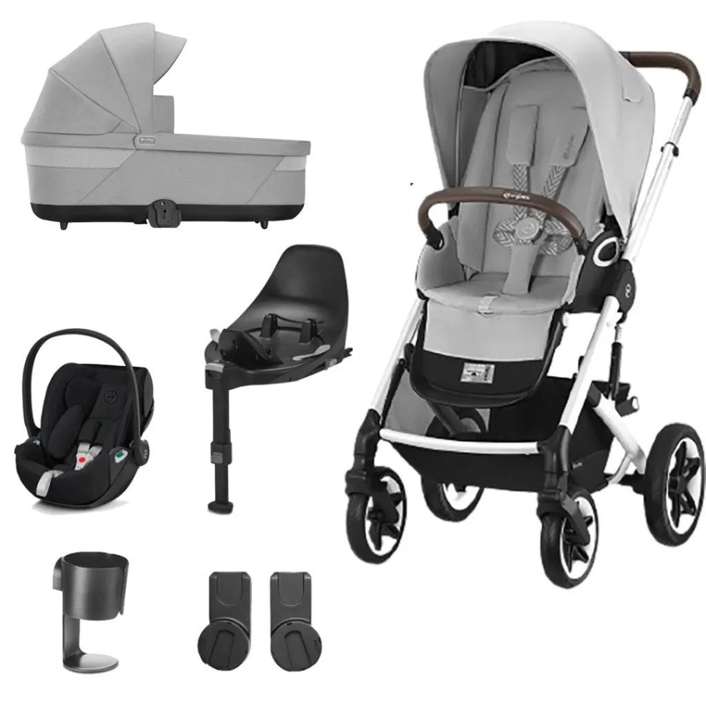 CYBEX Talos Luxury Travel System with CLOUD T I-SIZE and Base T - Lava Grey