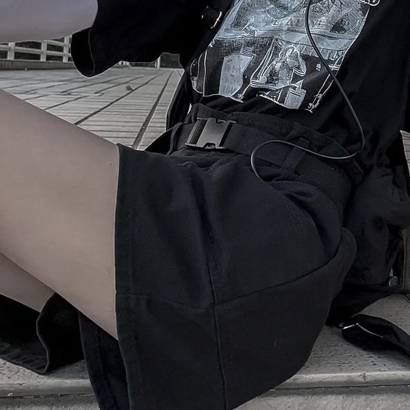 Dark Strap Big Pockets Shorts SD01267