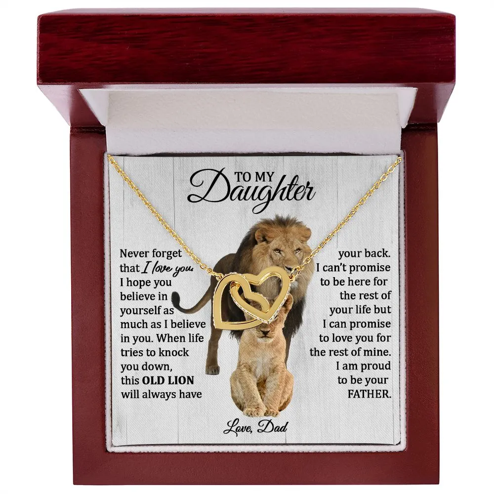 Daughter Connected Hearts (Love Dad) This Old Lion Poem, Custom Gift
