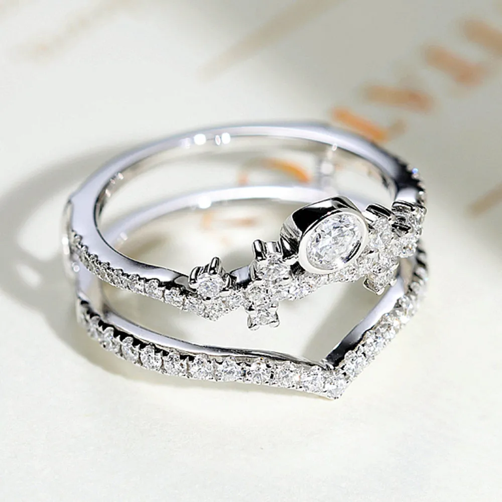 Diamond Double Bands Ring Enhancer