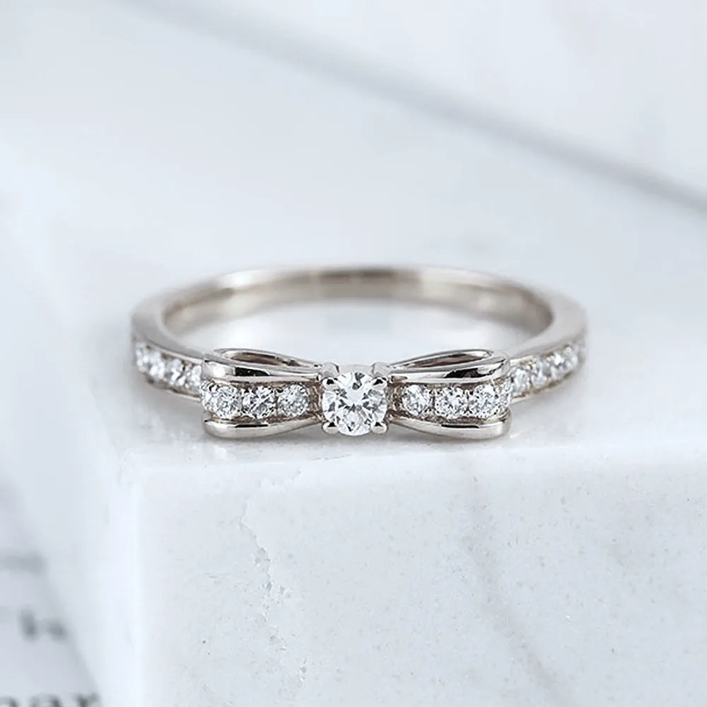 Diamond Pave Bow Tie Ring