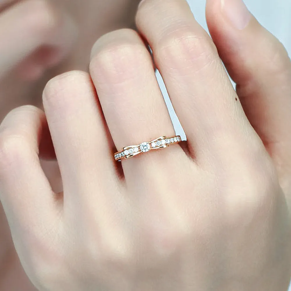 Diamond Pave Bow Tie Ring