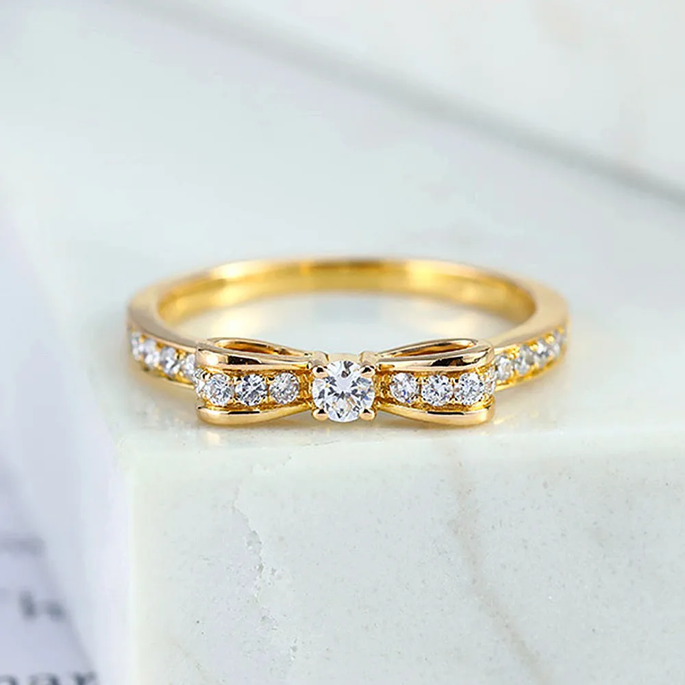 Diamond Pave Bow Tie Ring