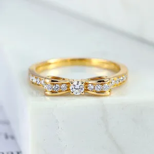 Diamond Pave Bow Tie Ring