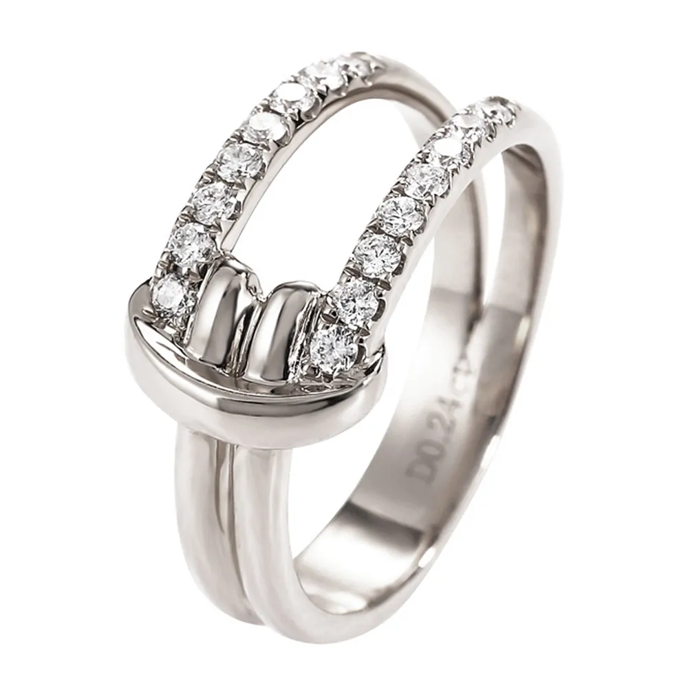 Diamond Pave Love Knot Wedding Ring