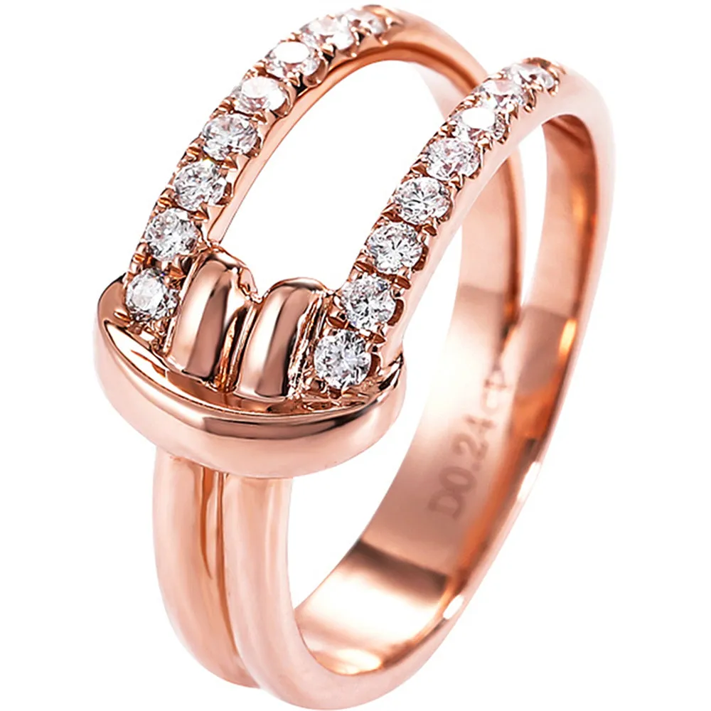 Diamond Pave Love Knot Wedding Ring