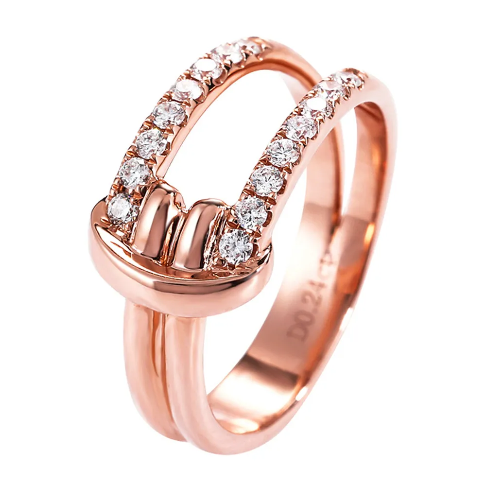 Diamond Pave Love Knot Wedding Ring