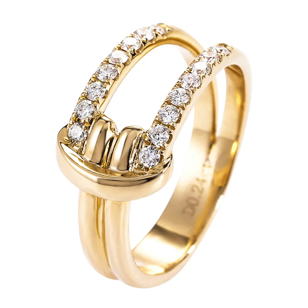Diamond Pave Love Knot Wedding Ring
