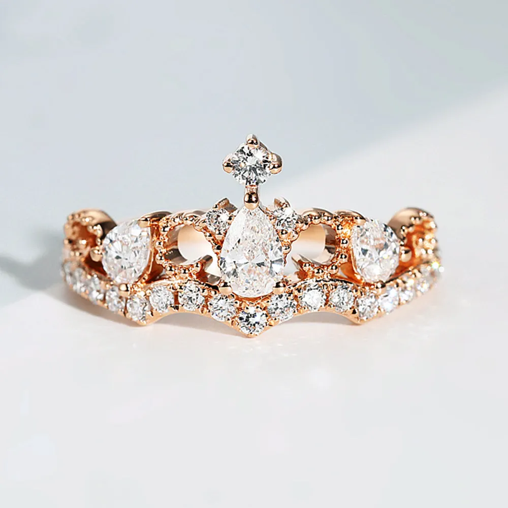 Diamond Tiara 2 Piece Bridal Ring Set