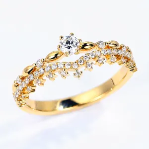 Diamond Tiara Shape Wedding Ring