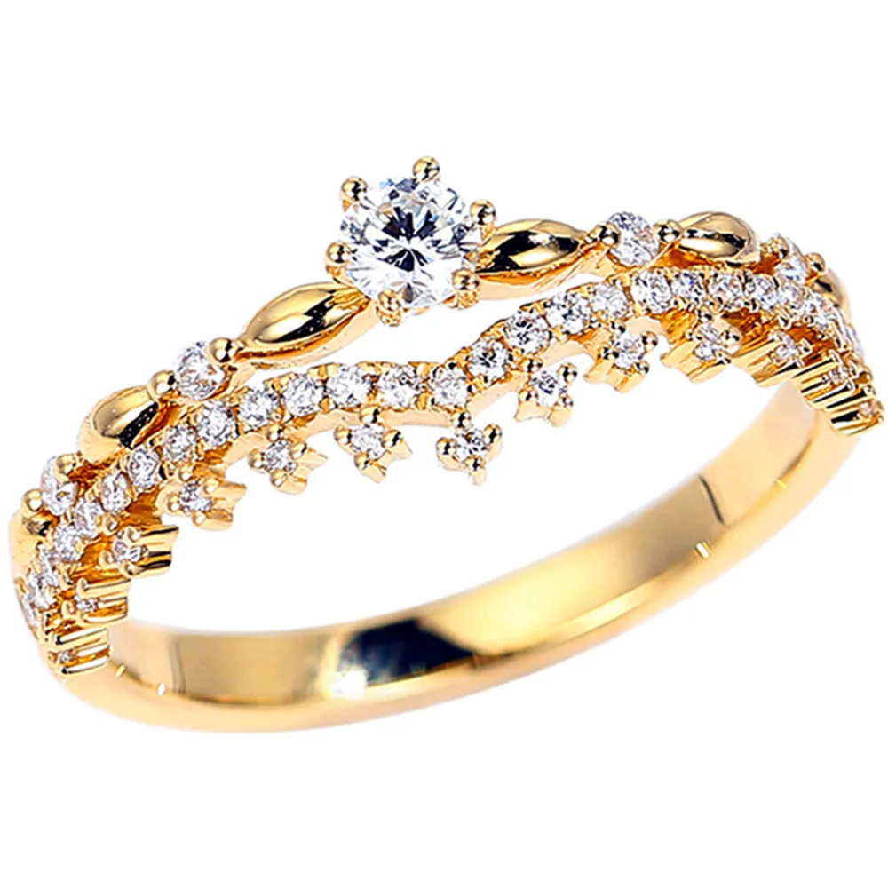 Diamond Tiara Shape Wedding Ring