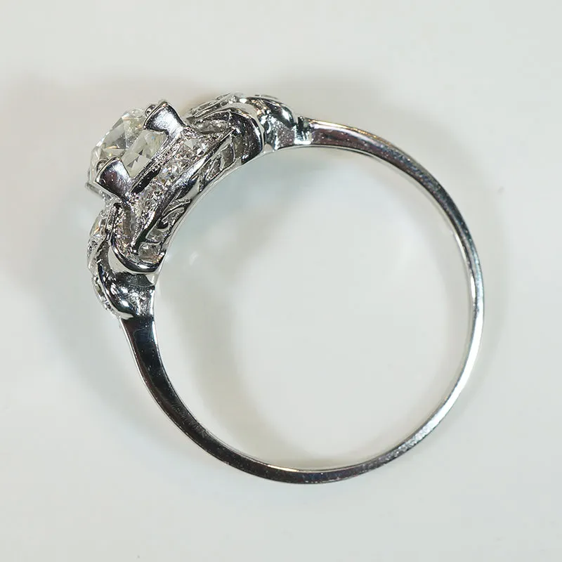 Divine Art Deco Diamond & Platinum Engagement Ring