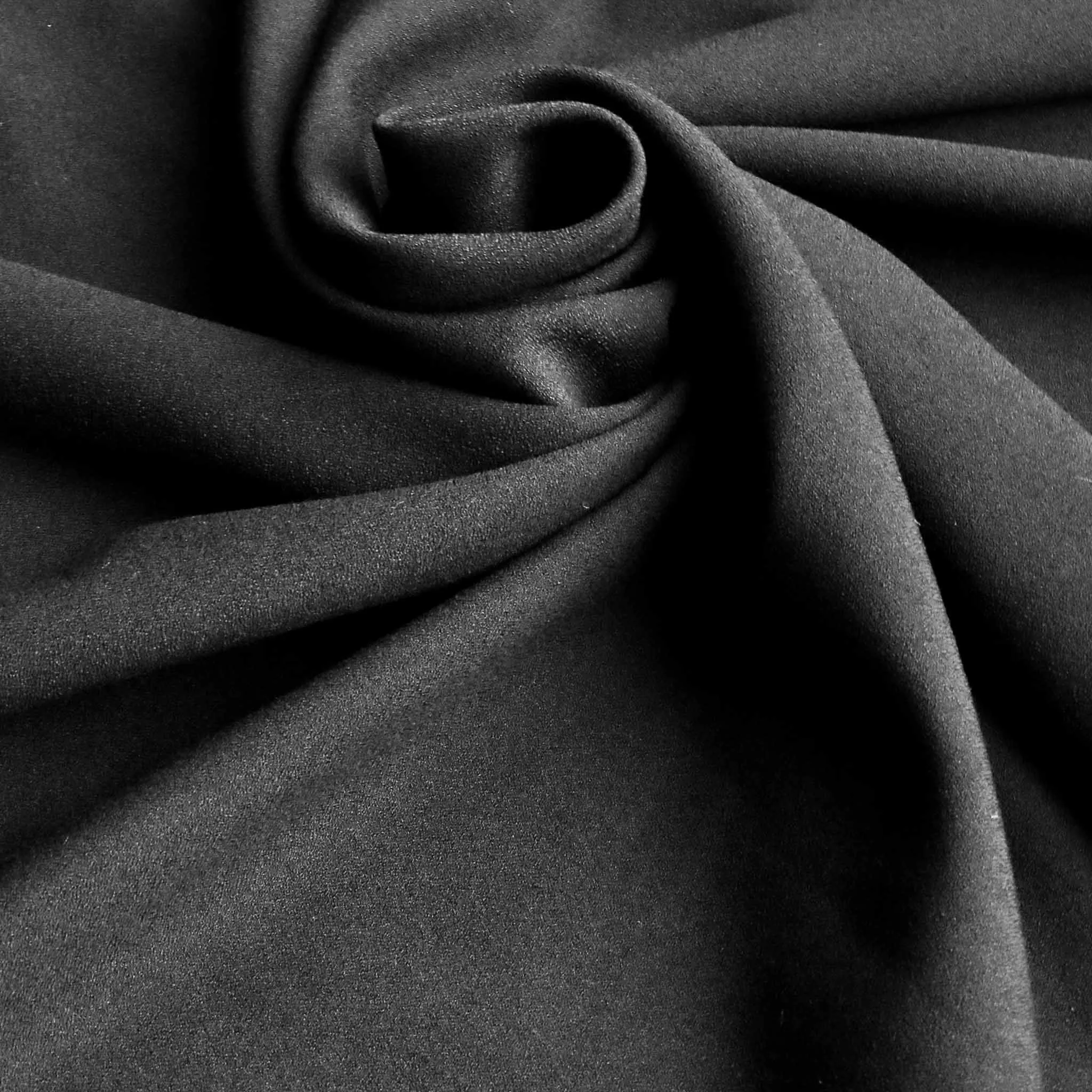 Double Crepe Fabric  - Black, pink, mint and pale blue