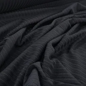 Dty Brushed 4X2 Rib Fabric 150 cm Black