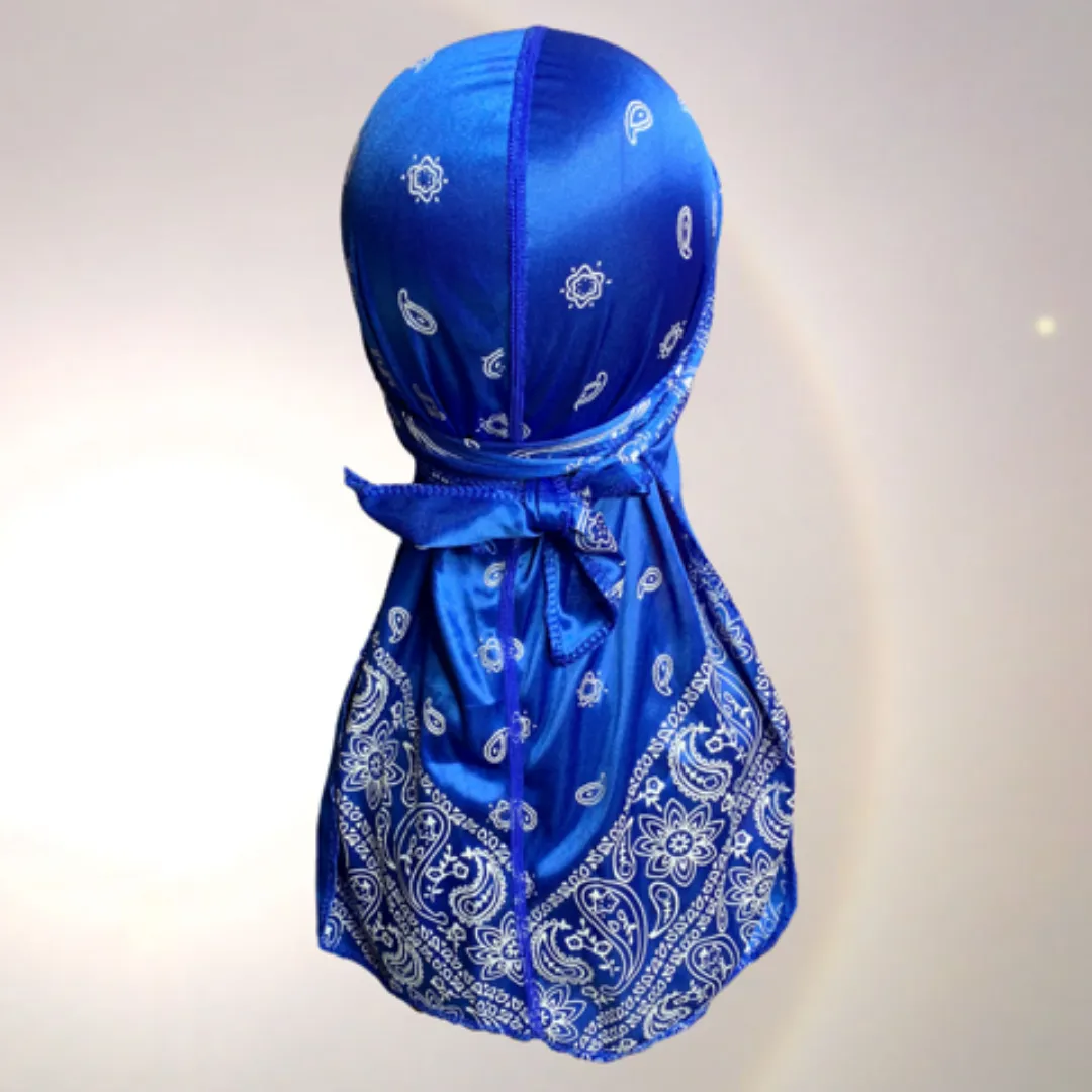 DUtheRAGthing "Royal Blue Bandana" Silky Durags