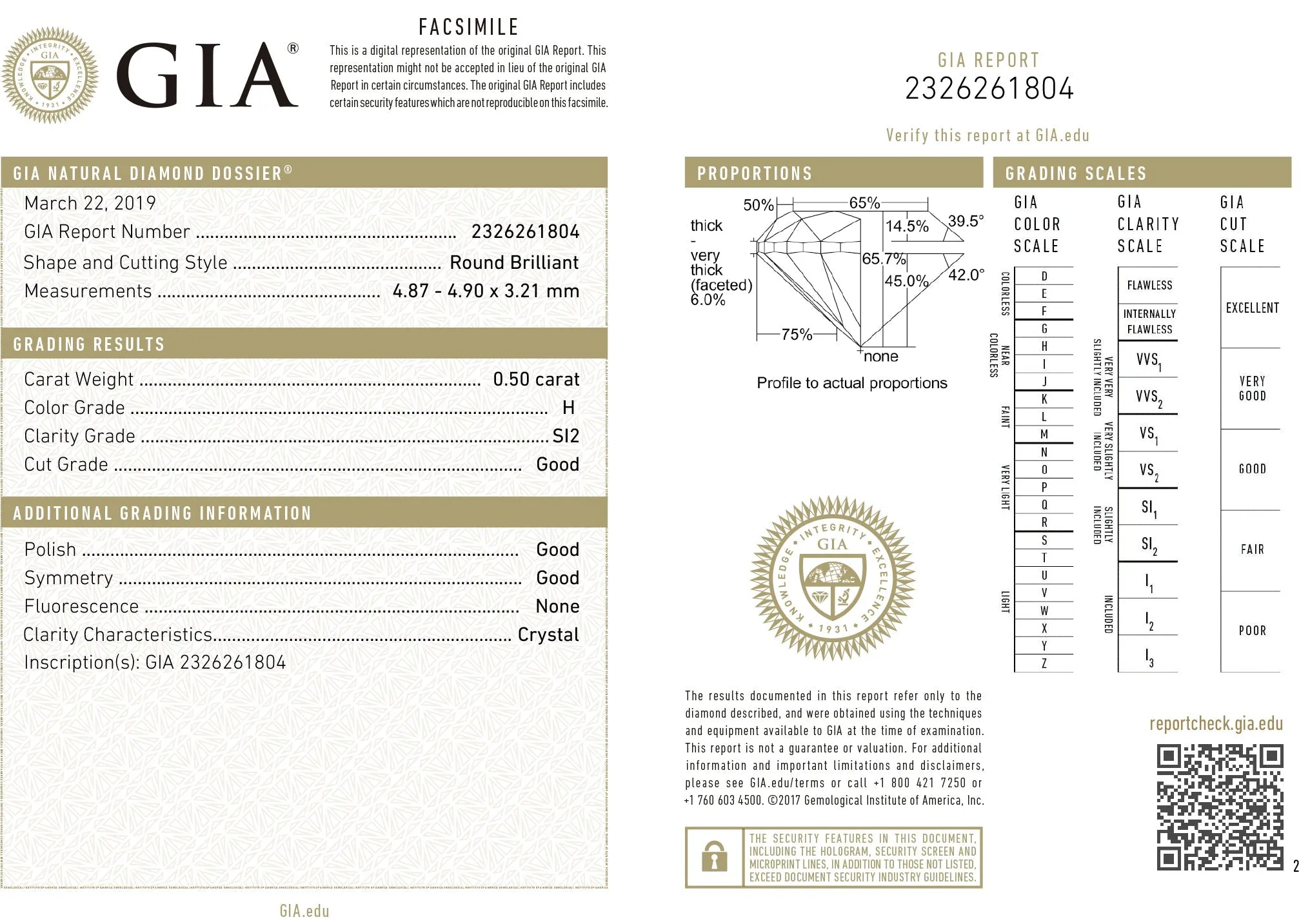 Earrings 1cts GIA Certified Natural Round Diamond Platinum Stud J Color VS2 Clarity