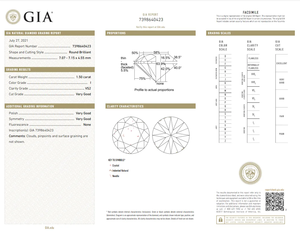 Earrings 3.00 cts Natural Round Diamonds GIA I VS2 Platinum Studs