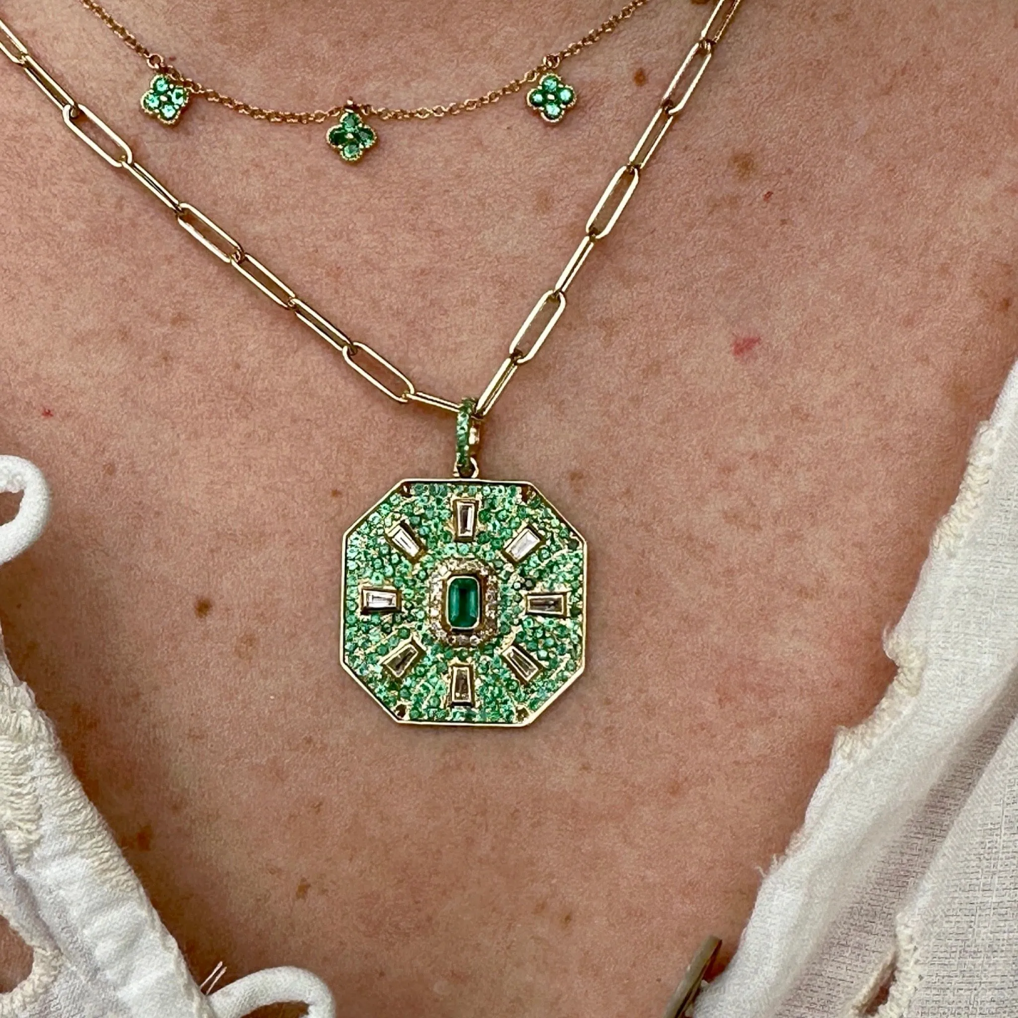 Emerald & Diamond Medallion
