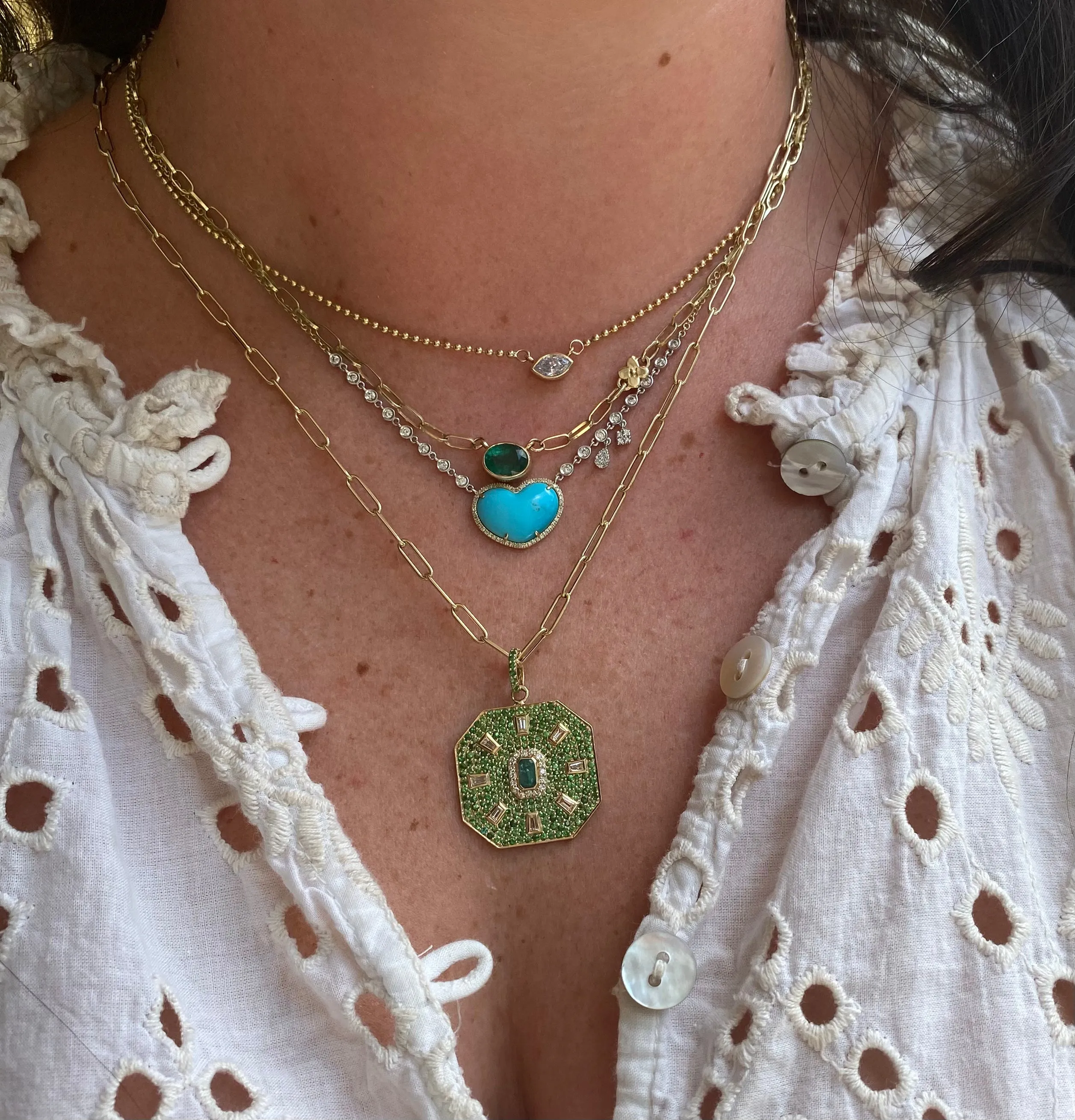 Emerald & Diamond Medallion