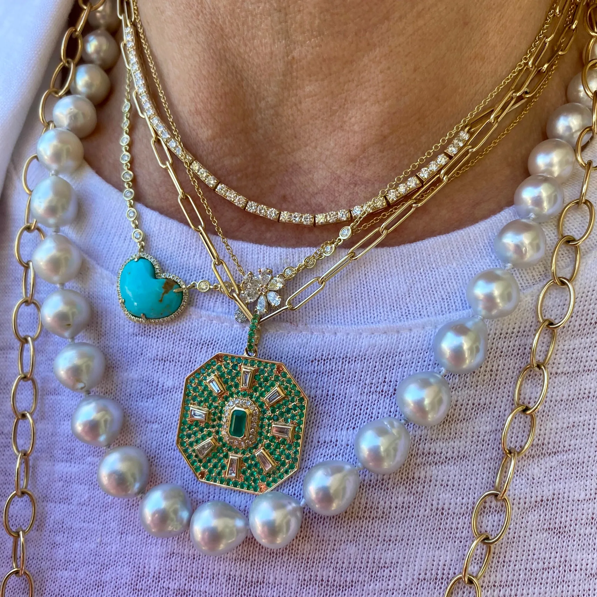 Emerald & Diamond Medallion