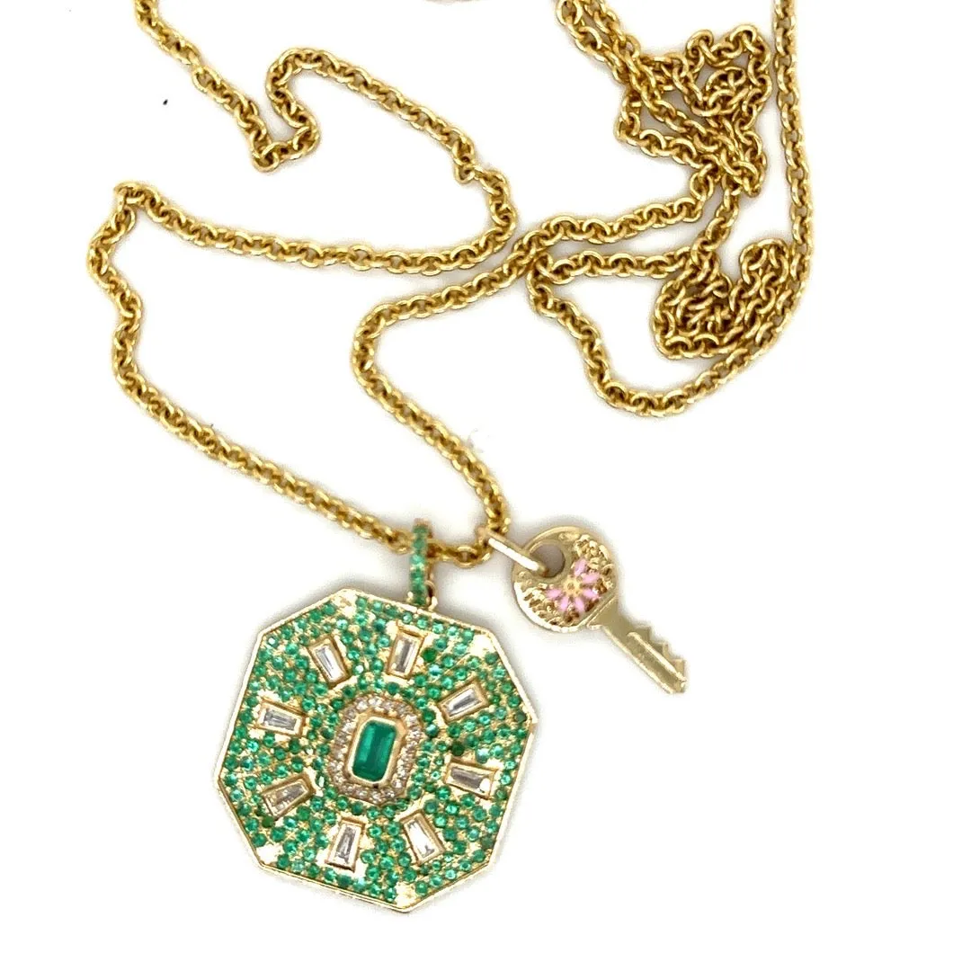 Emerald & Diamond Medallion