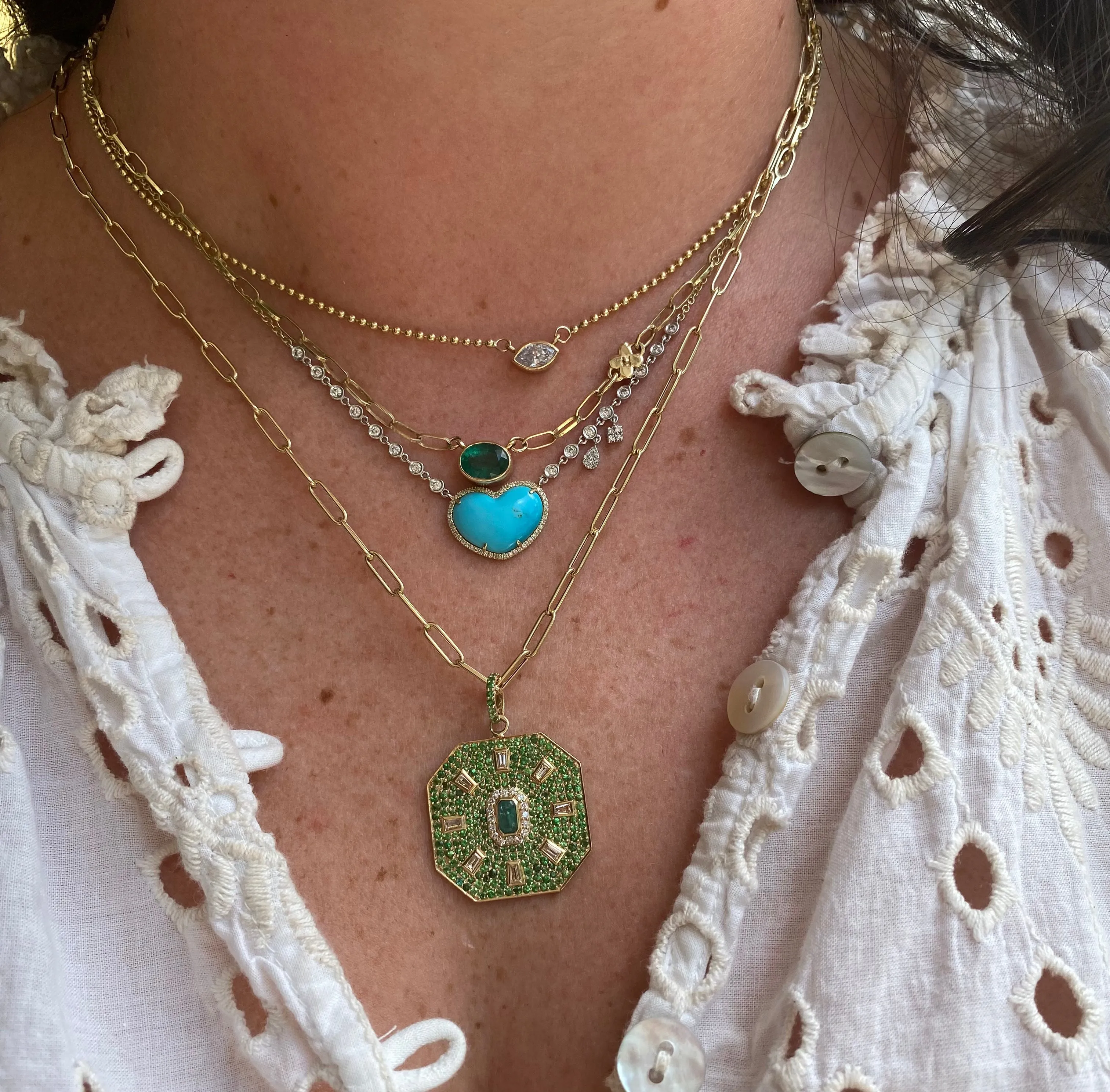 Emerald & Diamond Medallion