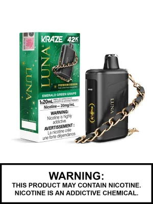 Emerald Green Grape Kraze Luna Disposable Vape