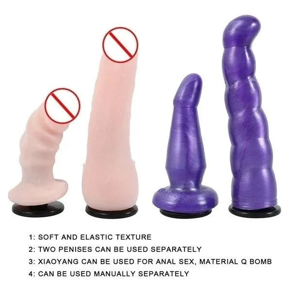 Fashion Dildo Double Dong Strap-On Harness