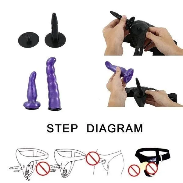 Fashion Dildo Double Dong Strap-On Harness