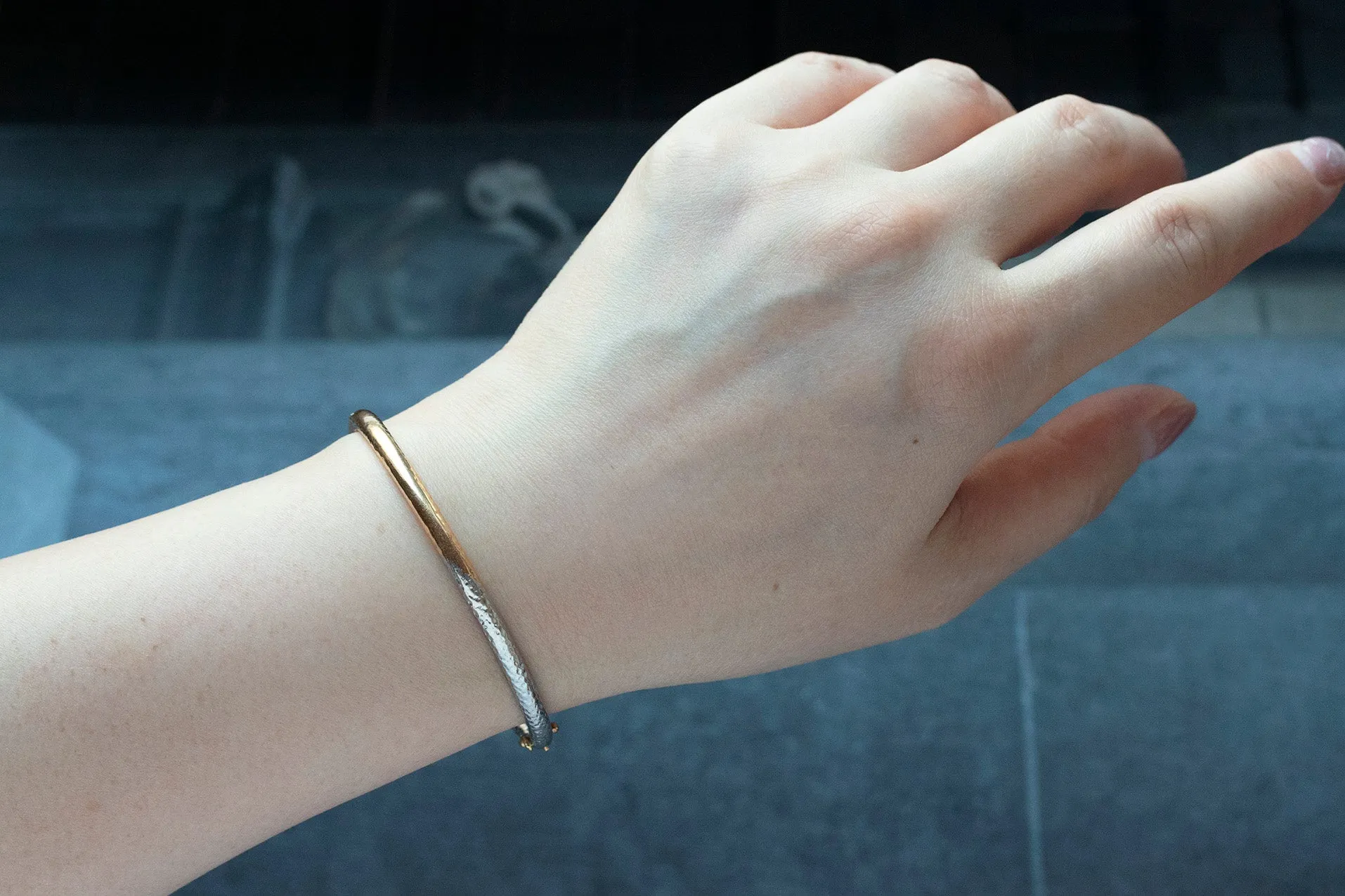 French Bicolor Gold and Platinum Bracelet