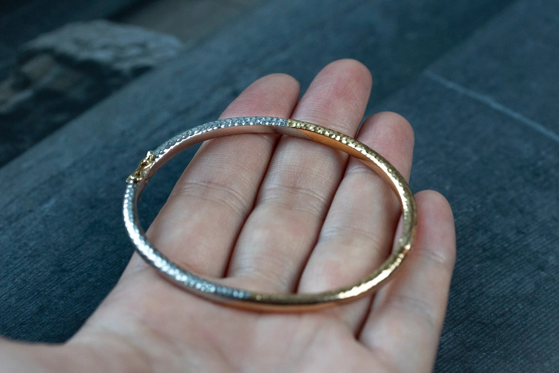 French Bicolor Gold and Platinum Bracelet