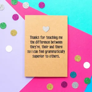 Funny Father's Day Card | Grammatically Superior