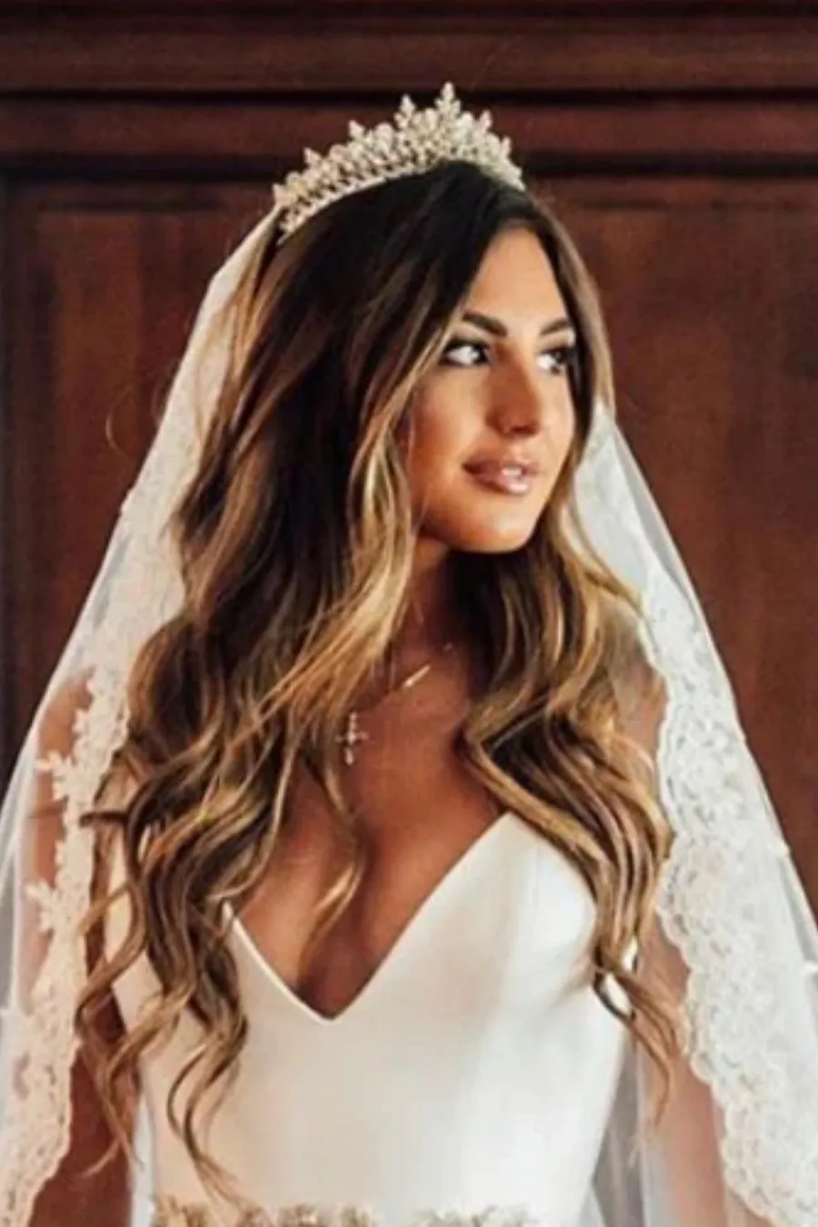 GEMNA Rose Gold Swarovski Luxurious Wedding Tiara 3D Luxury