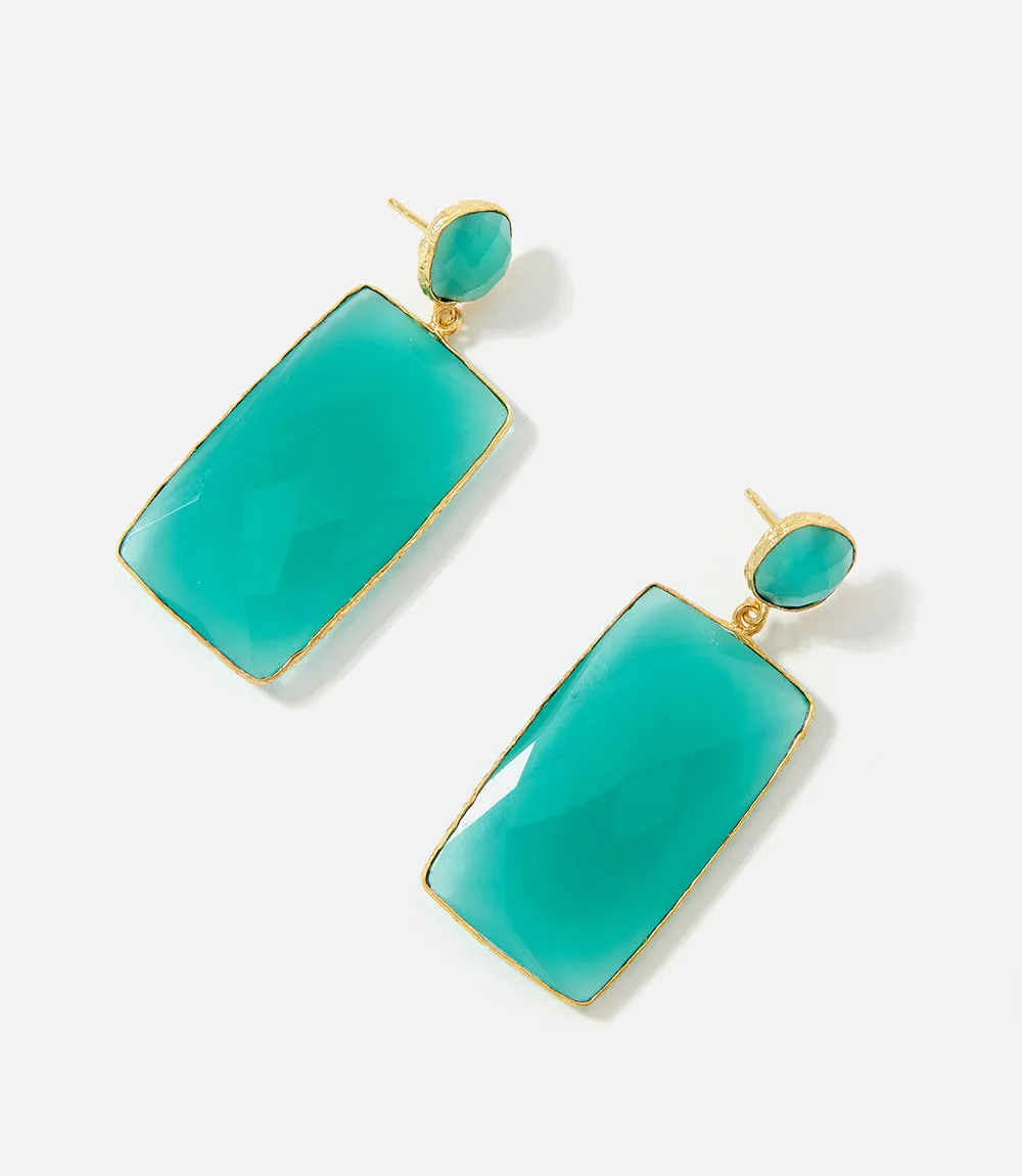 Gemstone Statement Earrings