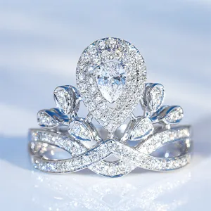GIA Diamond Crown Tiara Design Engagement Ring