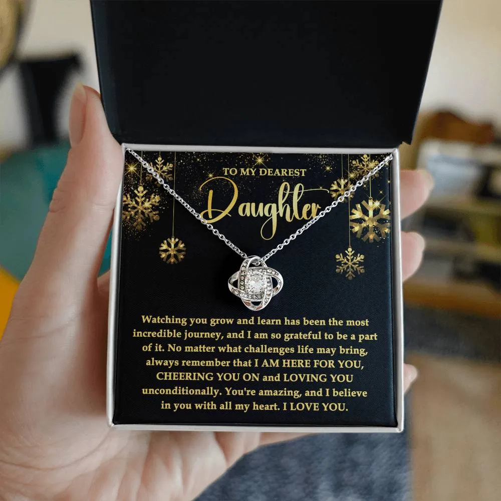 Gift for Daughter-Here For You - Love Knot Necklace